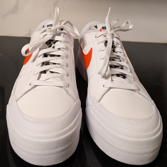 Nike Court Legacy Lift Leopard White Orange-Rattan-Black Sneakers Size 10 $94.99 - Picture 5 of 13